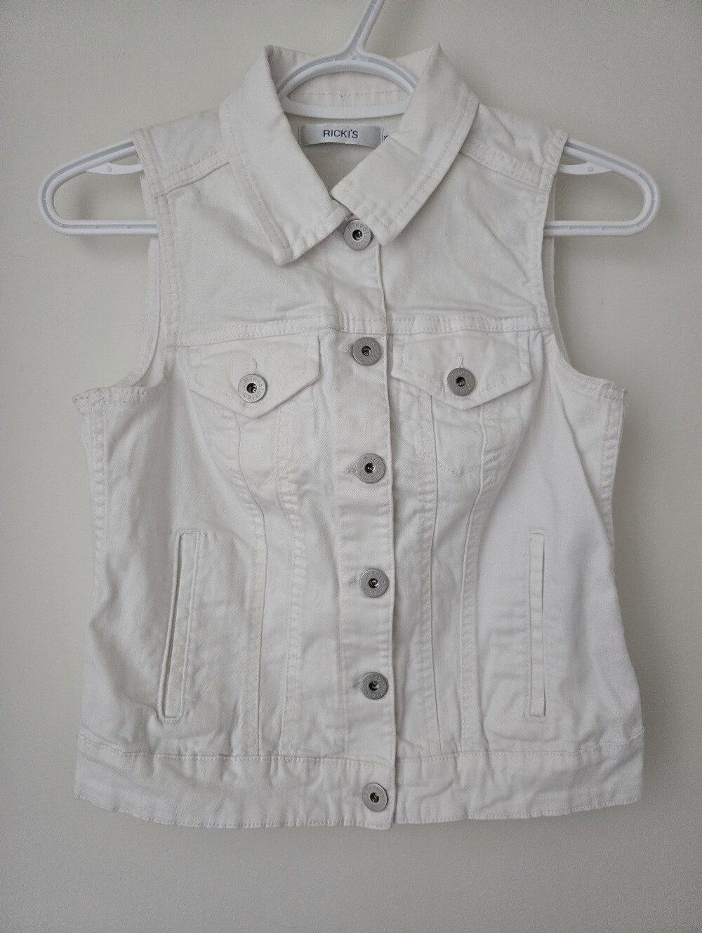 Ladies Ricki's Sleeveless Denim Vest - XS